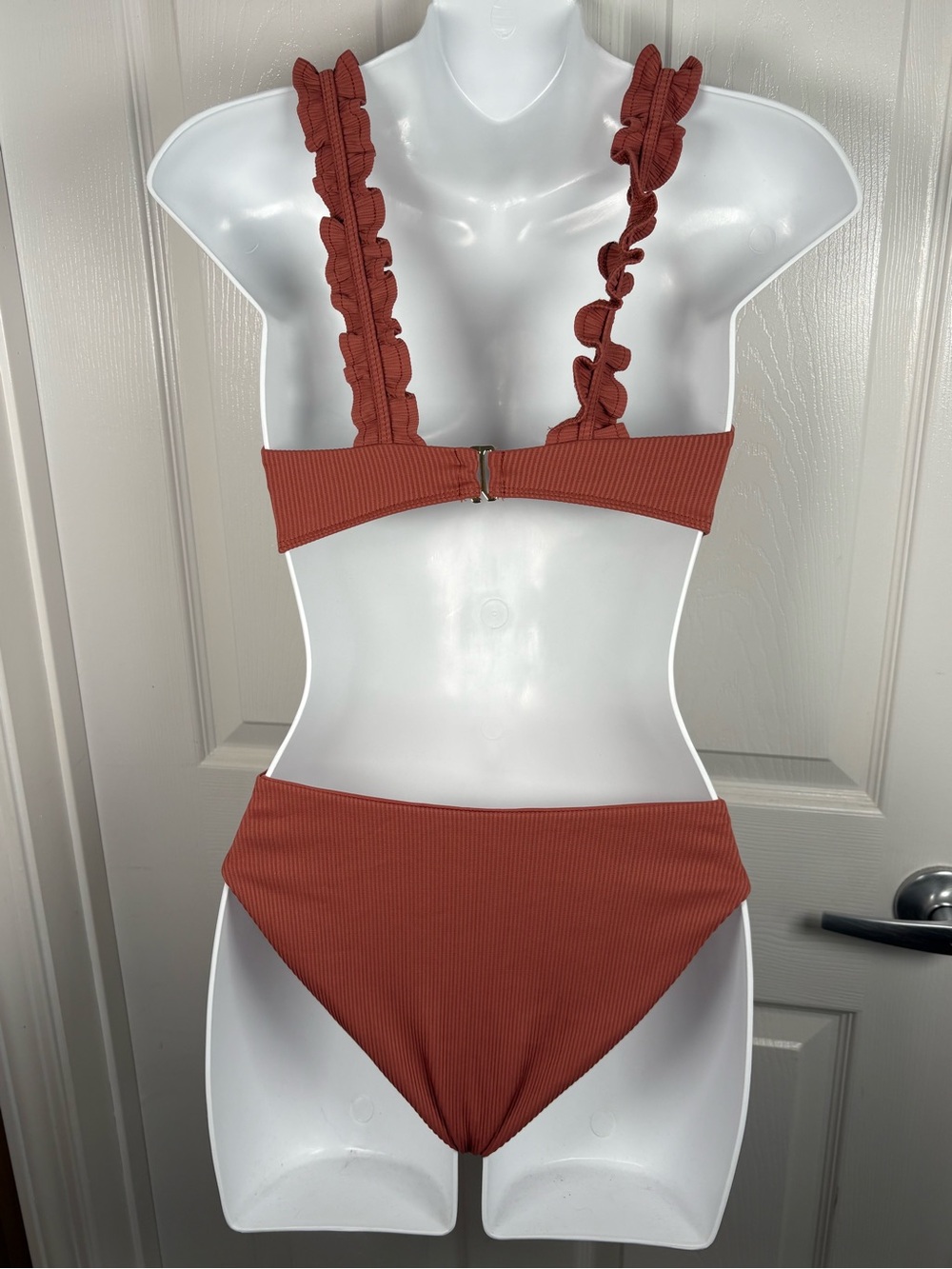 Beach Riot Ivy Bikini Bottom & Top In Rust Size Small - Picture 3 of 8